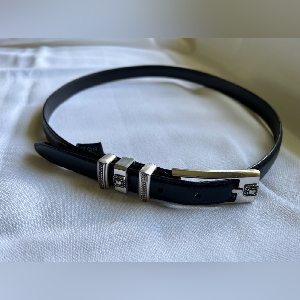 Brighton Black and Silver Belt ML 32 - Picture 6 of 13